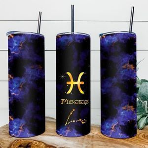 Custom 20oz Pisces zodiac tumbler!
